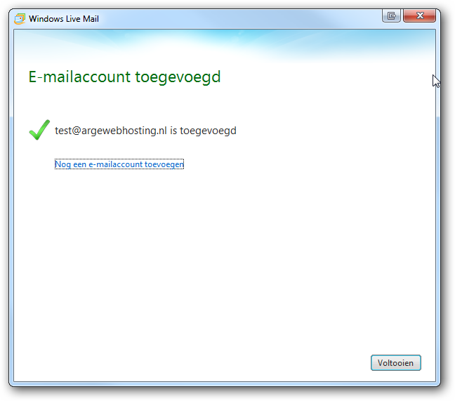 Installatie E-mailaccount POP3/IMAP (Windows Live Mail) | Argeweb